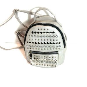 Oliver Miller Backpack Studded Silver Women’s Bag with Silver Hardware